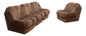 Vintage Italian Flower-Inspired Modular Sofa, 1970s, Set of 4