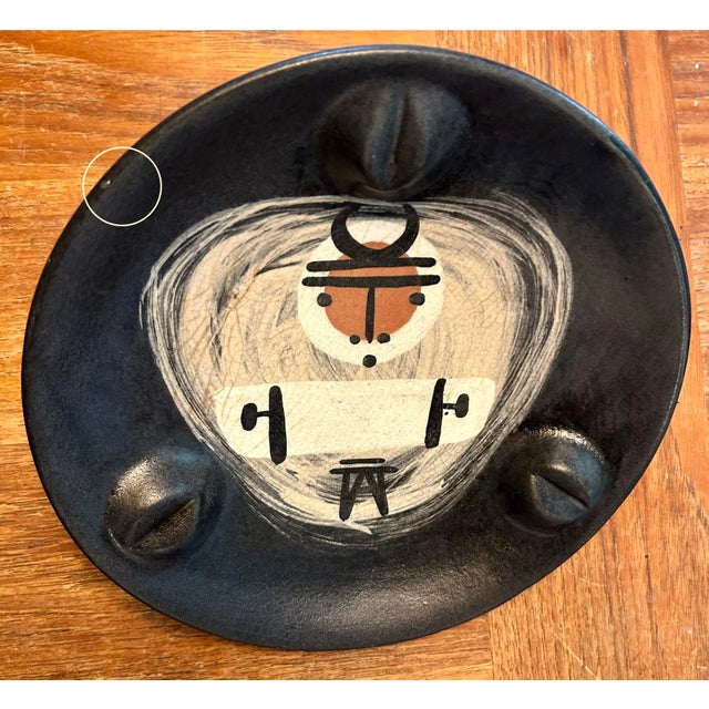 Black Very Rare MCM Richard Saar 1950’s Pottery Catchall Ashtray For Sale - Image 8 of 13