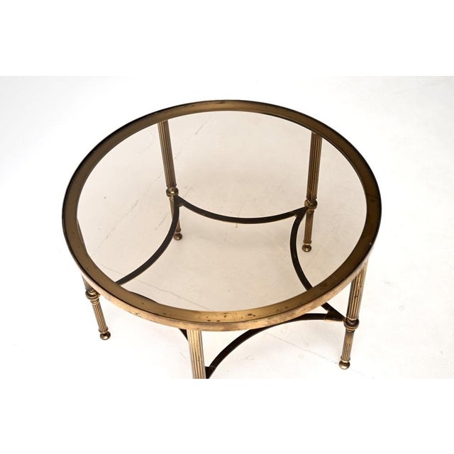 Vintage French Brass Coffee Table, 1960s For Sale - Image 4 of 6
