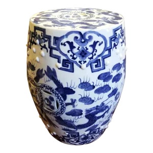 Chinese Blue and White Dragon Garden Seat