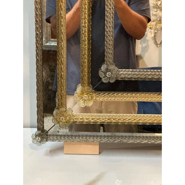 Modern Modern 2 Tone Murano Glass Mirrors For Sale - Image 3 of 8