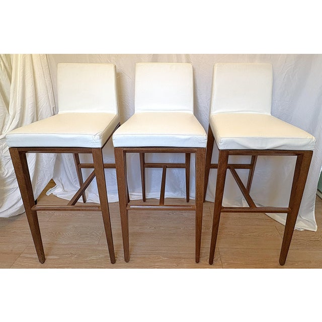 Calligaris Pre-Owned Calligaris Aida Barstools Made in Italy- Set of 3 For Sale - Image 4 of 18