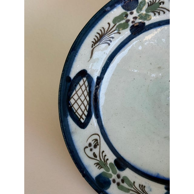 17th Century 17th Century Persian Painted Pottery Bowl Blue & White For Sale - Image 5 of 5