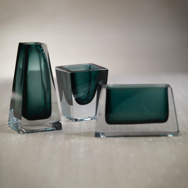 2020s Carrara Polished Green Glass Vase, 4" For Sale - Image 5 of 6