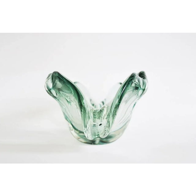 Bohemian, heavy, art glass bowl designed by Josef Hospodka for Chribska Glassworks. The bowl was made in Czechoslovakia in...