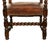 Antique Italian Baroque Leather & Barley Twist Carved Mahogany Arm Chair 1820 For Sale - Image 14 of 14