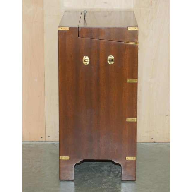 Military Campaign Hardwood Drinks Cabinet, 1920s For Sale - Image 13 of 18