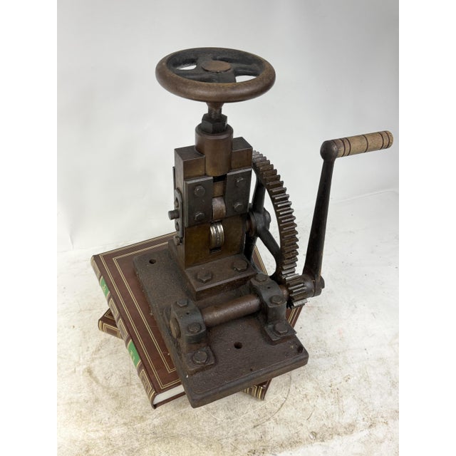 Flywheel Goldsmith Rolling Mill, Late 19th Century For Sale - Image 4 of 10