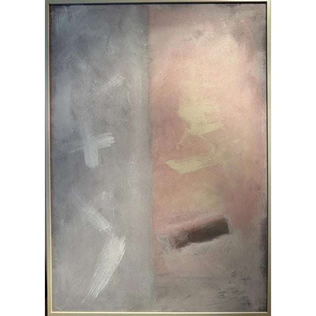 Modern Johann Scharloh, Abstract Composition, 1981, Oil Painting on Canvas For Sale - Image 3 of 13