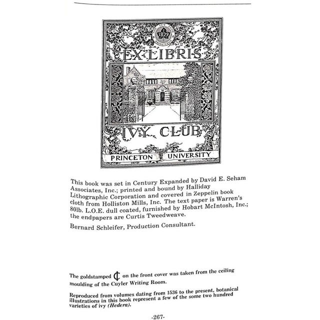 "The First Hundred Years of the Ivy Club 1879-1979: A Centennial History" 1979 Rich, Frederic C. For Sale - Image 12 of 12