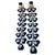 Blue 6 Ct Natural Blue Sapphire & 3 Ct Diamond hanging Earrings 18Kt White Gold 3" For Sale - Image 8 of 18