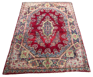 Large Vintage Kirman Style Rug, 1940s