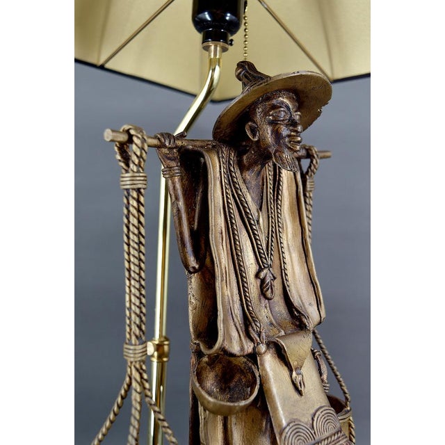 French Bronze Lamp in the style of Maison Charles, 1970s For Sale - Image 14 of 18