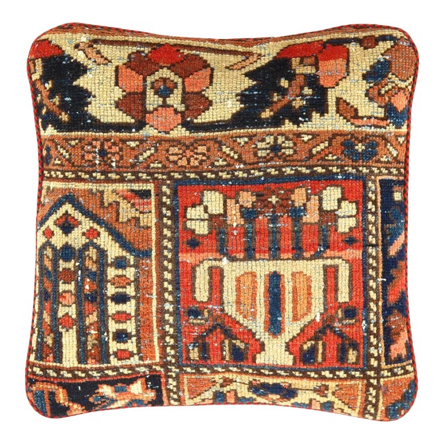 Pasargad Vintage Hand Knotted Farahan Rug Pillow For Sale