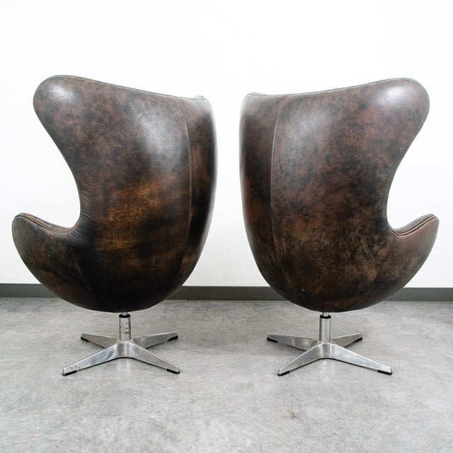 Mid-Century Modern Mid Century Danish Modern Lounge Egg Chair Set Restoration Hardware Copenhagen For Sale - Image 3 of 12