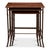Brown Modern Leather-Top Nesting Tables - Set of 3 For Sale - Image 8 of 10