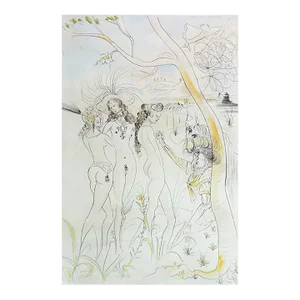1970s Salvador Dalí Le Jugement De Paris, Framed