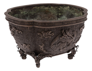 Antique Japanese Edo Style Bronze Vessel, 19th Century