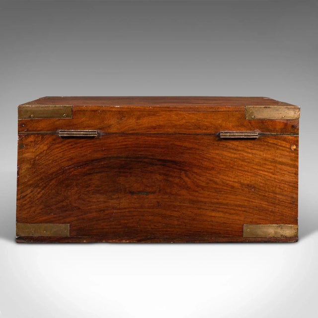 1880s Victorian Antique Campaign Correspondence Box, Indian, Colonial Writing Case For Sale - Image 6 of 13