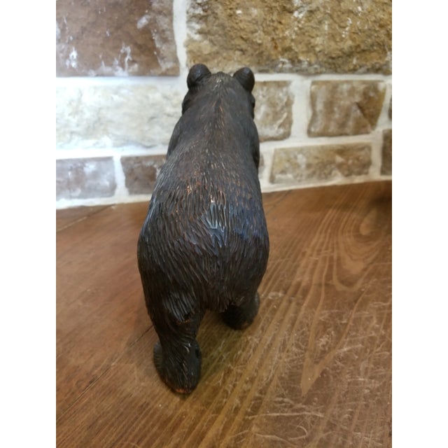 Wood Antiique Black Forest Bear For Sale - Image 7 of 9