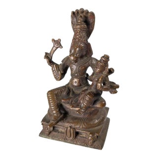 19th or 20th Century Bronze Hindu Deity Figure of Hayagriva Vishnu For Sale