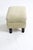 This piece is a suede upholstered ottoman with distinctive "ox horn" legs that curve outwards that provide stability and a...
