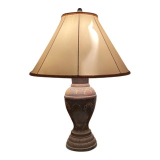 Vintage Hand-Painted Table Lamp For Sale