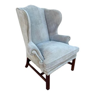 Ralph Lauren Suede Devonshire Chair For Sale