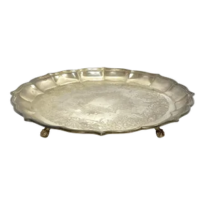 Vintage International Silver Co. Silverplate Footed Tray