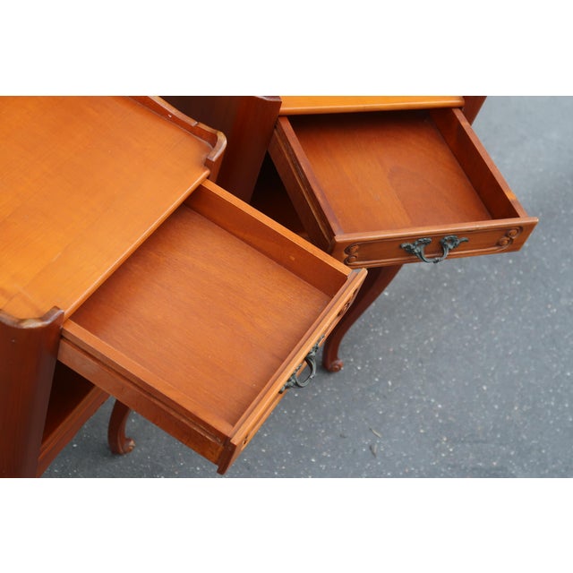 Pair of French Louis XV Style Side Tables Nightstands For Sale - Image 11 of 14