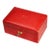 Nice Antique Mark Cross Red Leather Jewelry Box Luxury Case With Lock & Key Home Decor For Sale