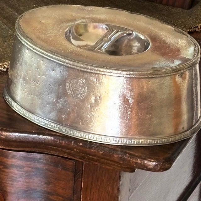 An authentic piece of history, this antique silver plate platter cover features the iconic Buffalo Athletic Club crest....