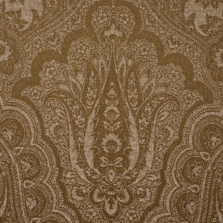 Schumacher Amara Paisley Fabric In Oro For Sale