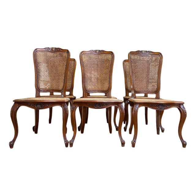 Louis XV Cane Chairs, Set of 6 For Sale