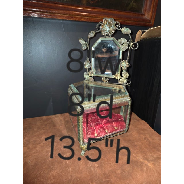 French Jewelry Casket With Mirror For Sale - Image 11 of 11