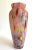 Glass Vintage 1980's Post Modern Abstract Hand Blown Studio Art Glass Multicolor Tall Flower Vase For Sale - Image 7 of 13