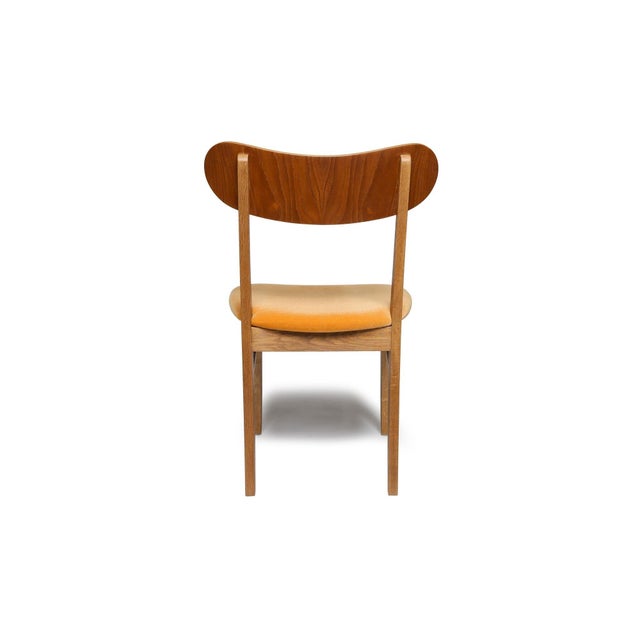 Set of Eight Restored Danish Modern Oak & Teak Dining Chairs, Circa 1960 For Sale - Image 10 of 12