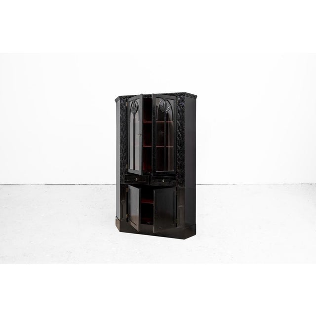 1910s Art Nouveau Corner Cabinets attributed to Hans Bolek for August Ungethum, Vienna, 1913, Set of 2 For Sale - Image 5 of 12