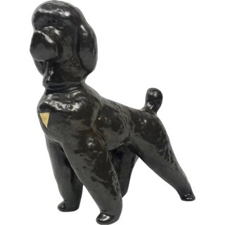 Ceramic Poodle Figurine from Znojmo, 1960s For Sale