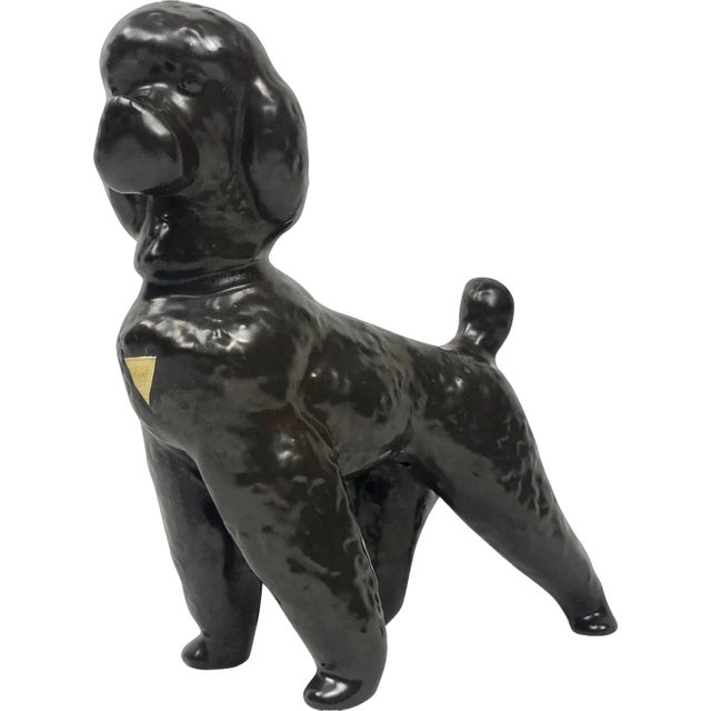 Ceramic Poodle Figurine from Znojmo, 1960s For Sale