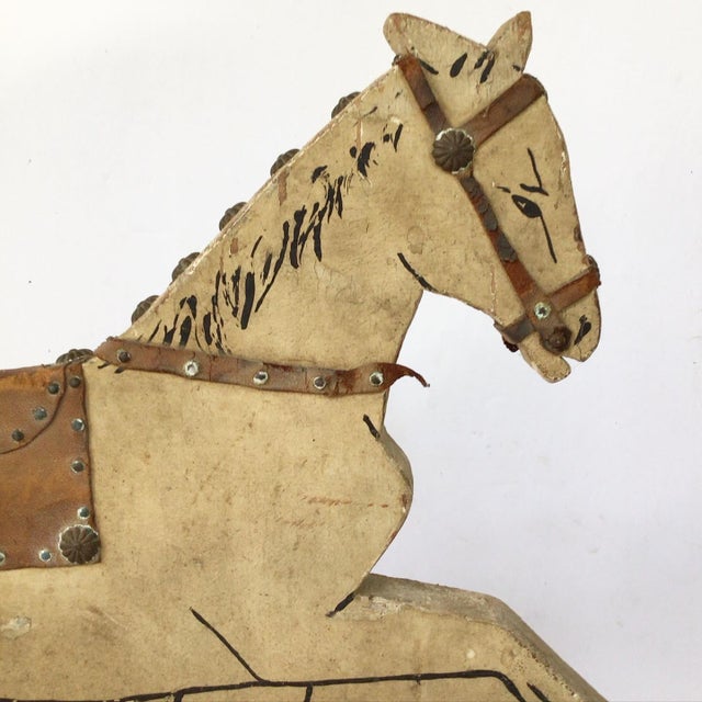 Wood Antique Wood Horse Pull Toy For Sale - Image 7 of 7