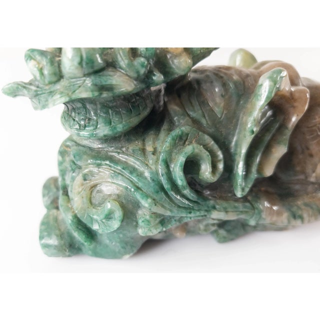 20th Century Carved Chinese Jadeite Jade Elephant Figure For Sale - Image 9 of 12