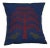 Indian Fir Tree Applique Pillow Case - Navy & Maroon, 16" x 16" For Sale