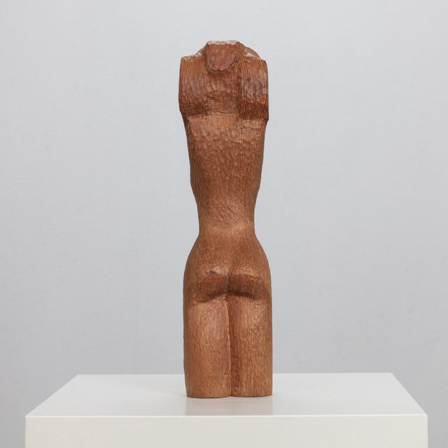 1970s J. Limperg, Woman in Chains Hand-Carved Torso Sculpture, 1970s, Pine For Sale - Image 5 of 10