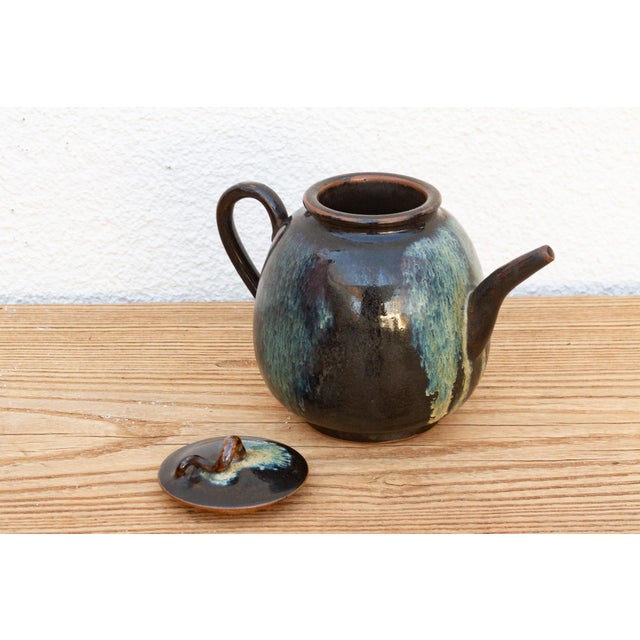Jizhou Porcelain Glazed Teapot For Sale - Image 4 of 8