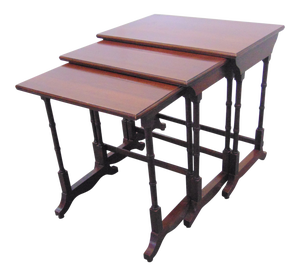 Regency Style Cherry Nest of Tables - Set of 3