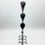 2020s Hand Forged Iron Candelabra Set of 3 (90-110cm) Antique Copper Finish Knotted Stem with Conic Cup For Sale - Image 5 of 7