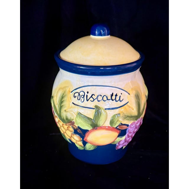 Nonni’s Hand-Painted Biscotti Jar For Sale - Image 9 of 11