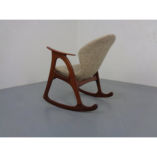Teak Rocking Chair by Aage Christiansen for Erhardsen & Andersen, Denmark, 1960s For Sale - Image 10 of 18
