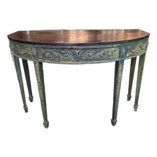 French Louis XVI Style Circa 1890s Console Table With Large Drawer and Key For Sale
